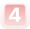 A red rounded square button with a white number 4 in the center, perfect for Florida HVAC or air conditioning interfaces.